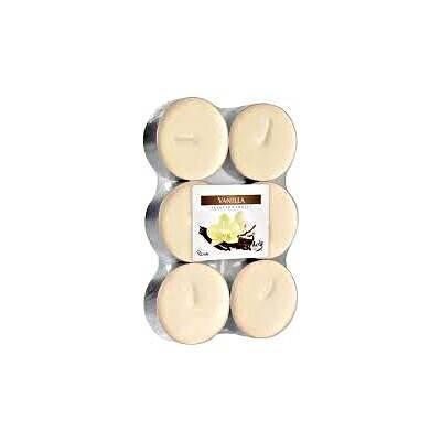 Velas aromaticas vainilla 57x22 set 6 pz