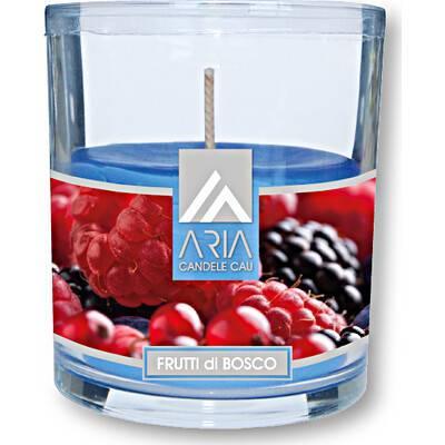 Vela perfumada frutos del bosque en frasco de vidrio 74x83