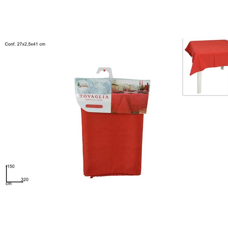 Mantel para mesa algodon roja 150*320cm 
