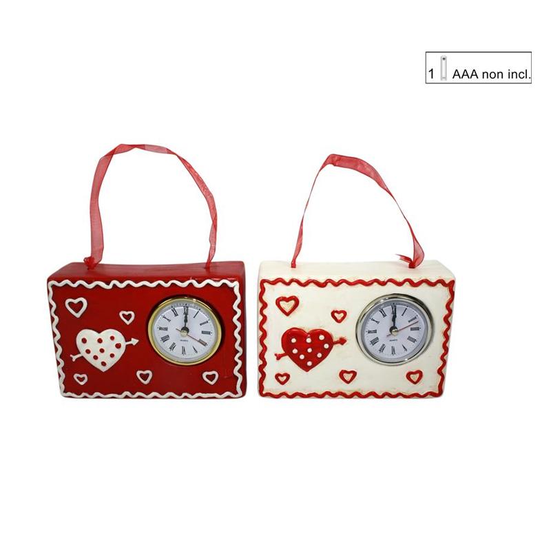 Reloj forma bolsita en ceramica 17 cm