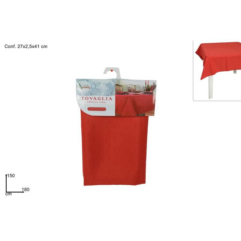 Mantel para mesa algodon roja 150*180cm 