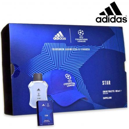 Set De Perfume P/H Adidas Uefa 50 Ml Locion  After Shave 100Ml +  Bolso