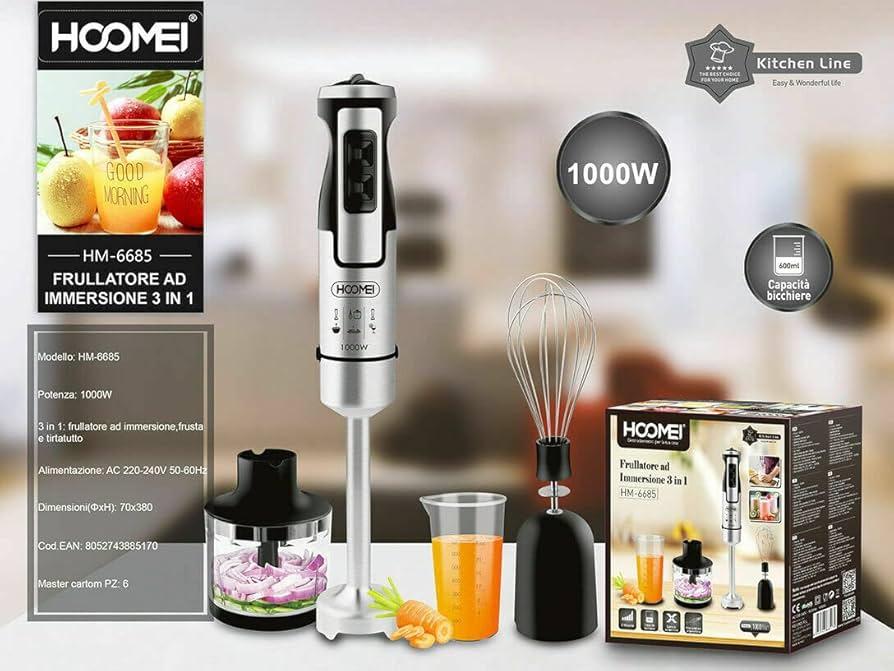 MEZCLADOR MULTIFUNCIONAL 3 EN 1 1000W HM6685