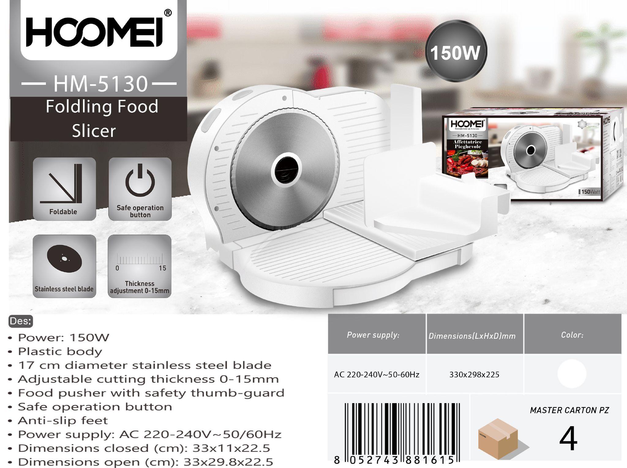 CORTADORA DE FIAMBRE 150W HM5130