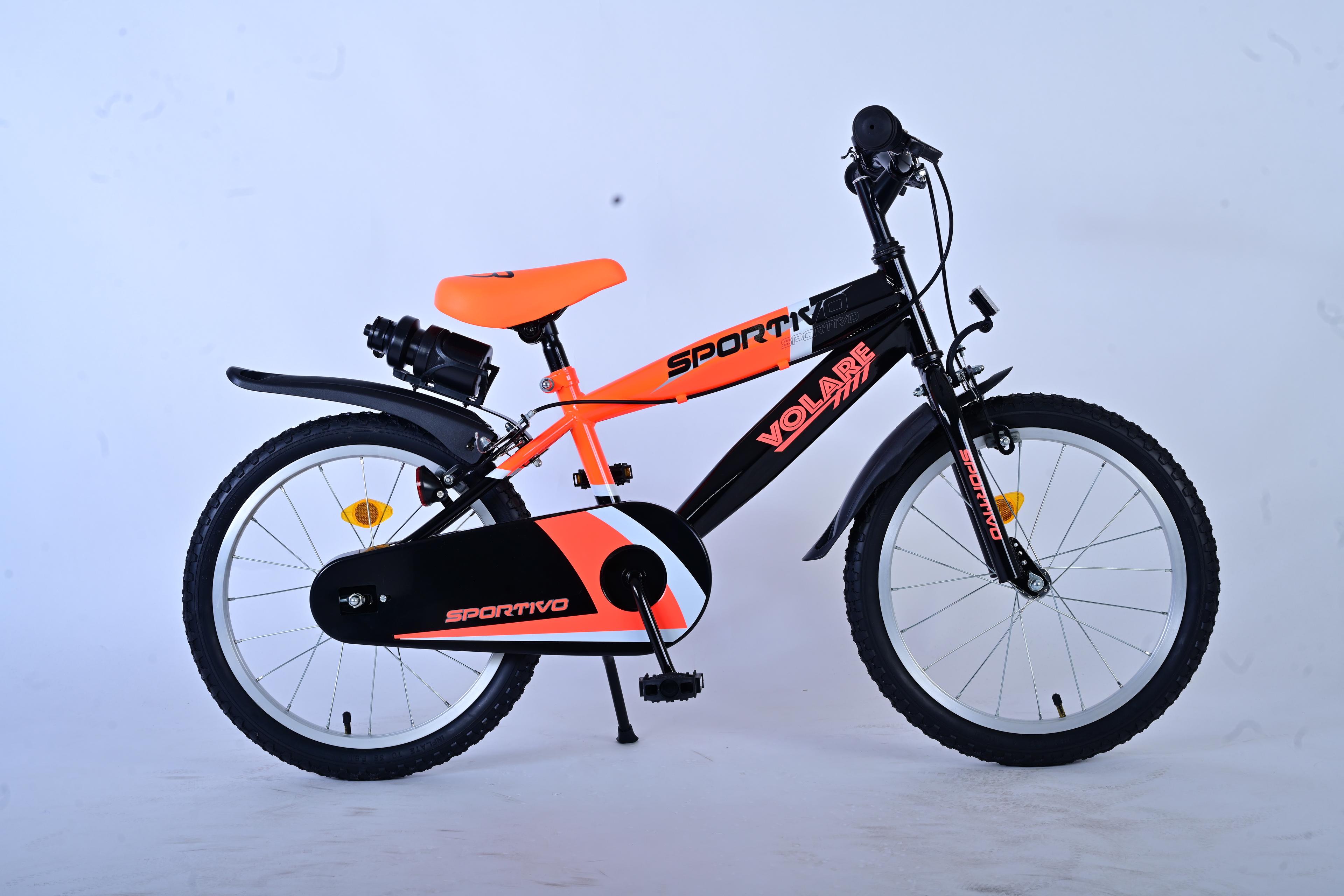 BICICLETA SPORTIVO 18 NARANJA y NEGRA  