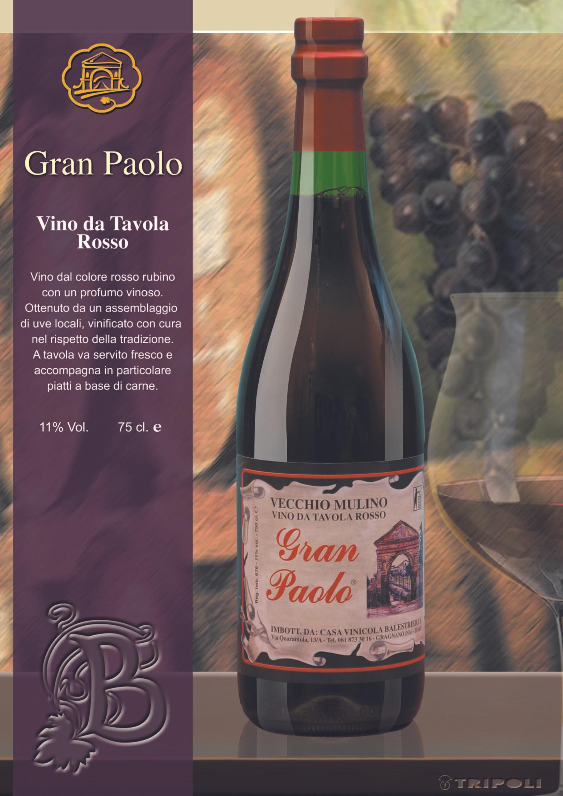 BALESTRIERI GRAN VINO PAOLO TINTO ML 750