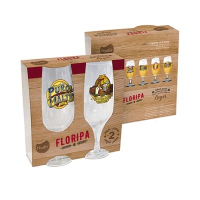 Vasos de cerveza de vidrio 300 ML 2pz