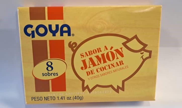 CONCENTRADO CON SABOR A JAMON  8 SOBRES. 1.41OZ.    M/GOYA