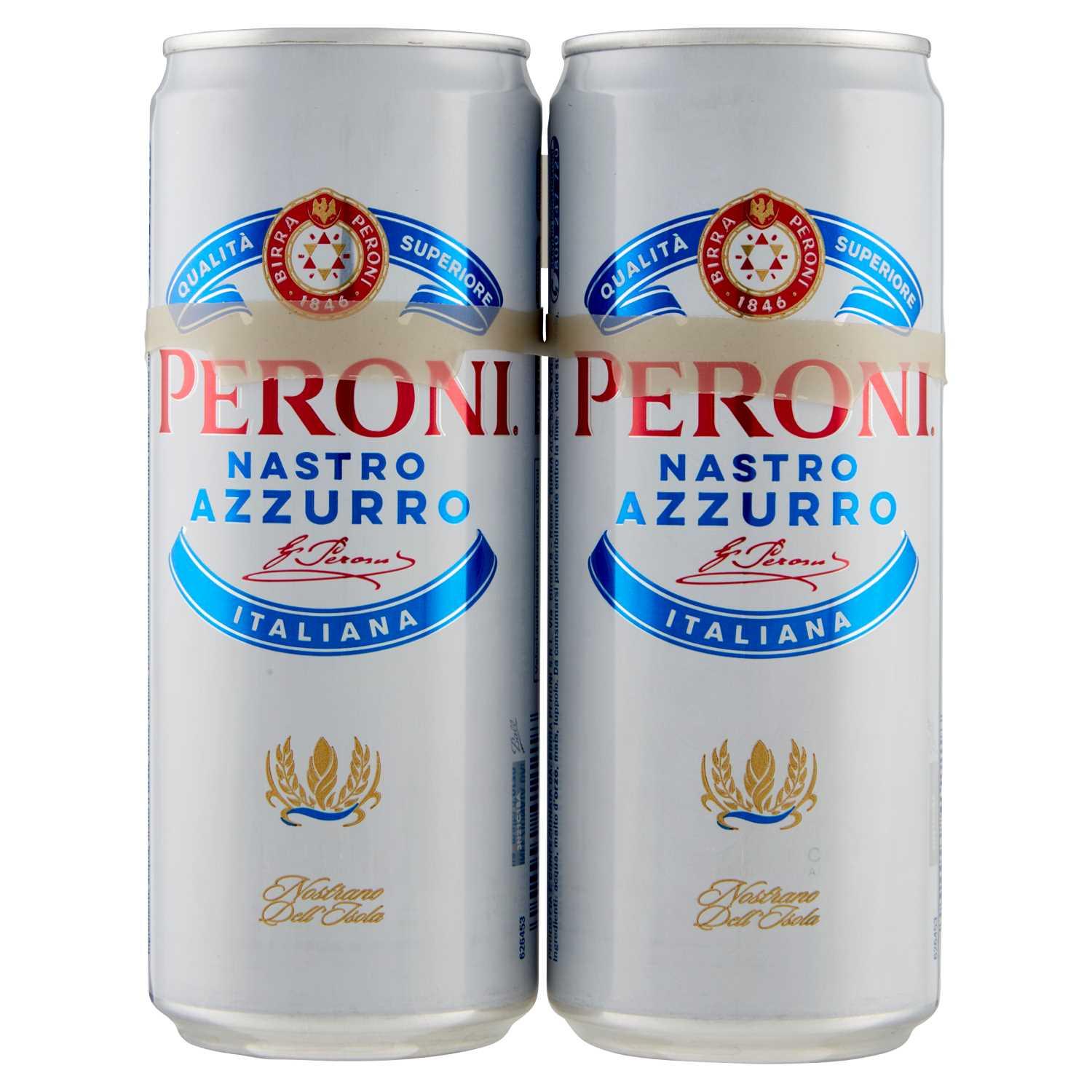 NASTRO AZZURRO CERVEZA EN LATA ML. 330 X 2