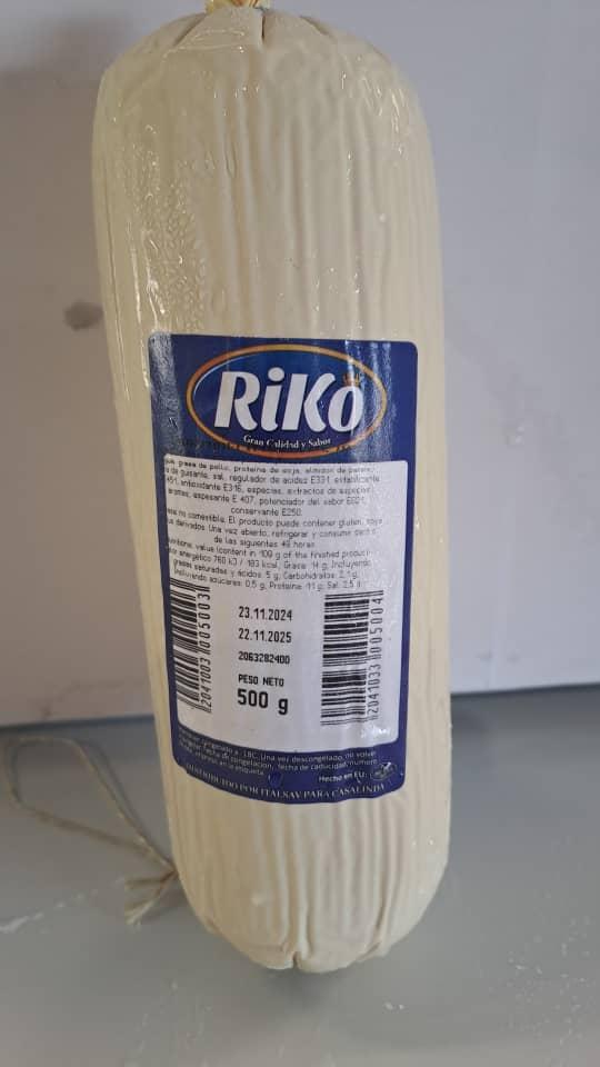  MORTADELLA ESTILO ITALIANA 500GR   M/RIKO