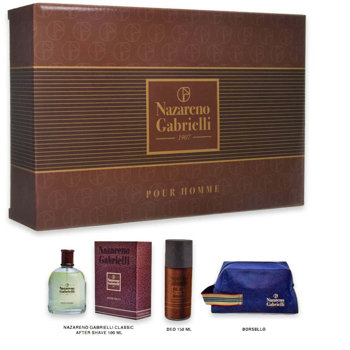 Set Nazareno Gabrielli Hombre Locion Despues De Afeitar 100 Ml  Desodorante 15