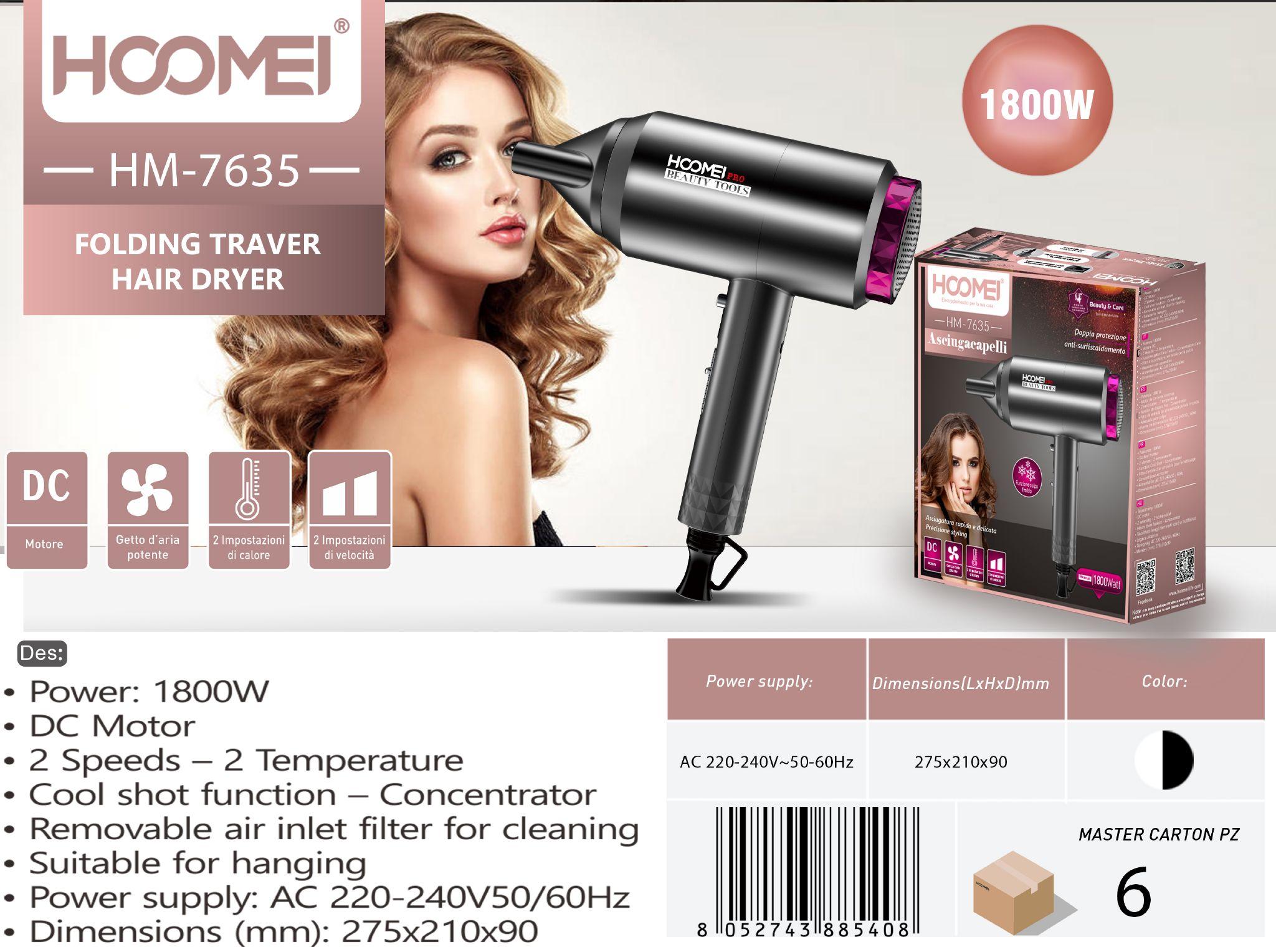 SECADOR DE PELO 1800W HM7635