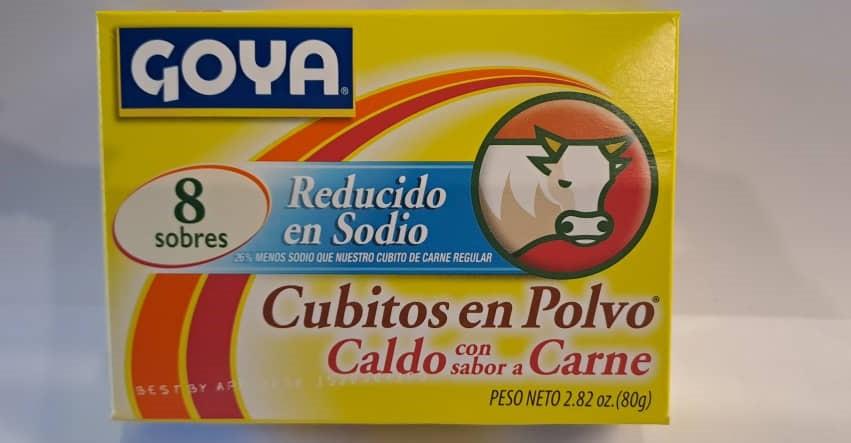 CUBITOS  DE CARNE BAJO EN SODIO 2.82OZ.  M/GOYA