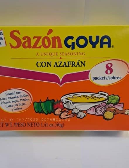 SAZON GOYA AZAFRAN 8 SOBRES OZ.  M/GOYA
