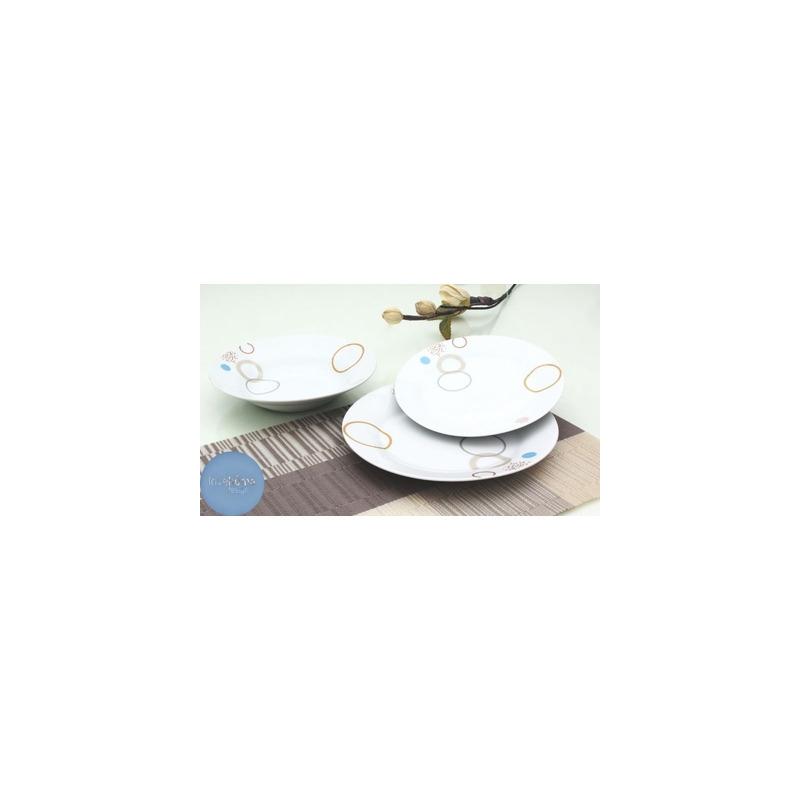 Set de platos de porcelana  18 pz