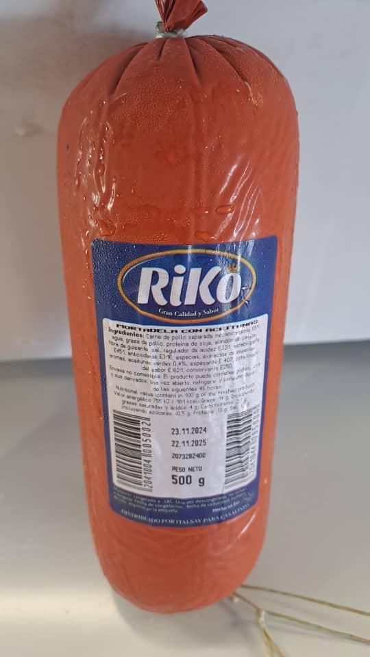  MORTADELA CON ACEITUNAS 500GR   M/RIKO
