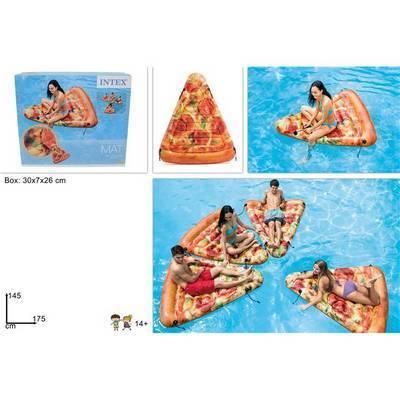 Flotador inflables de playa en forma de pizza