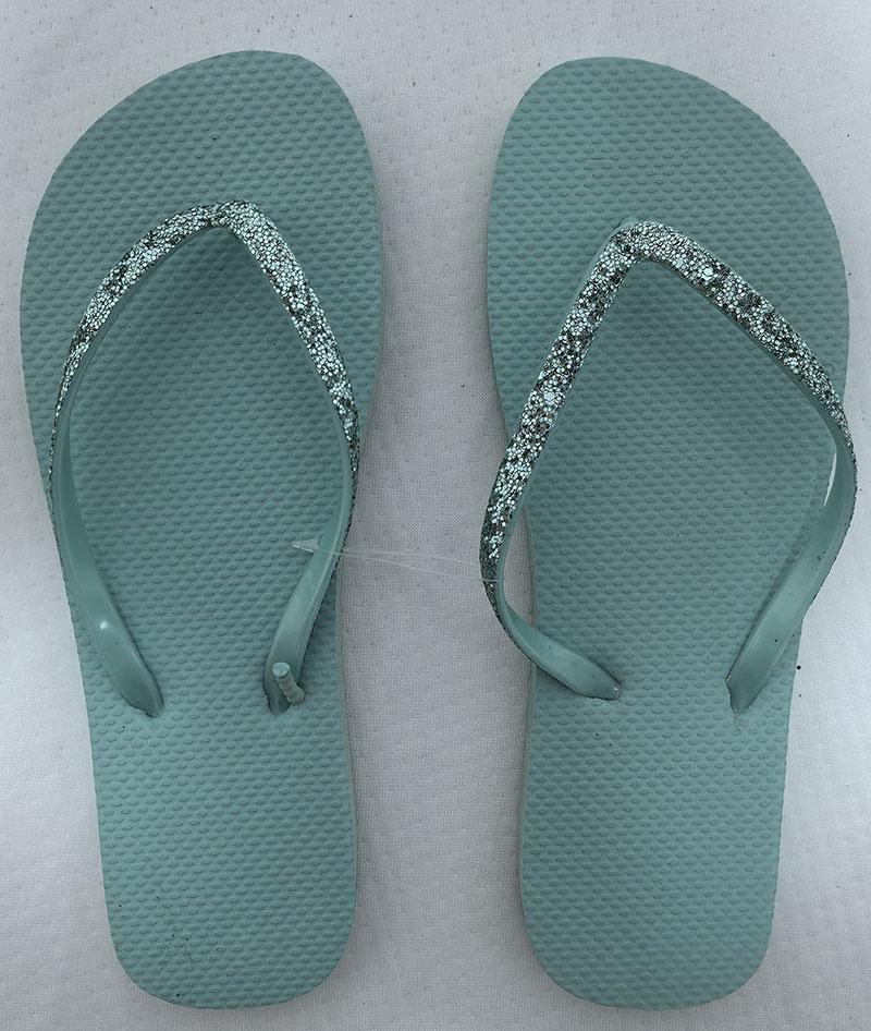 CHANCLETA DE GOMA METEDEDOS CON BRILLITO PARA MUJER  36-41   M/SM