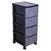 GAVETERO PL 4 CAJONES  GRIS Y NEGRO