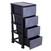 GAVETERO PL 4 CAJONES  GRIS Y NEGRO