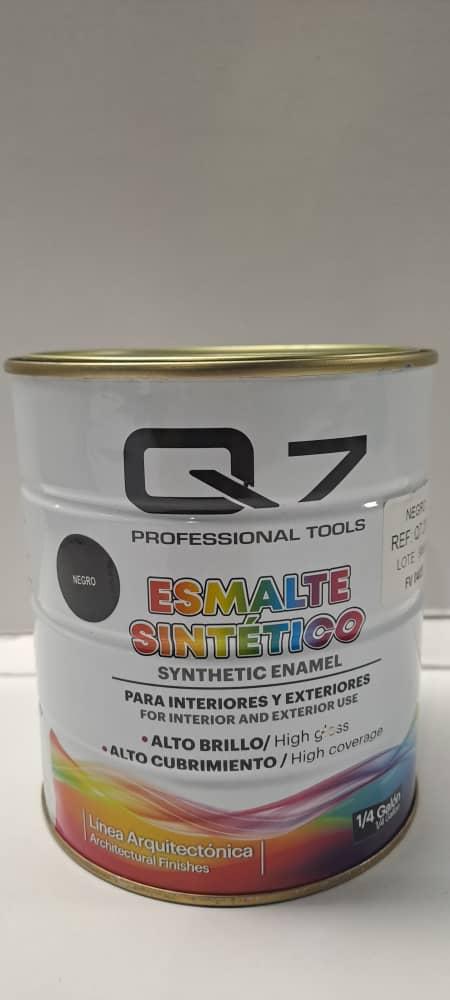 PINTURA ESMALTE -NEGRO BRILLANTE.-1 LITRO- Q7
