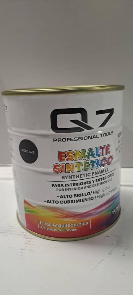 PINTURA ESMALTE SINTETICO -NEGRO MATE-1 LITRO- Q7