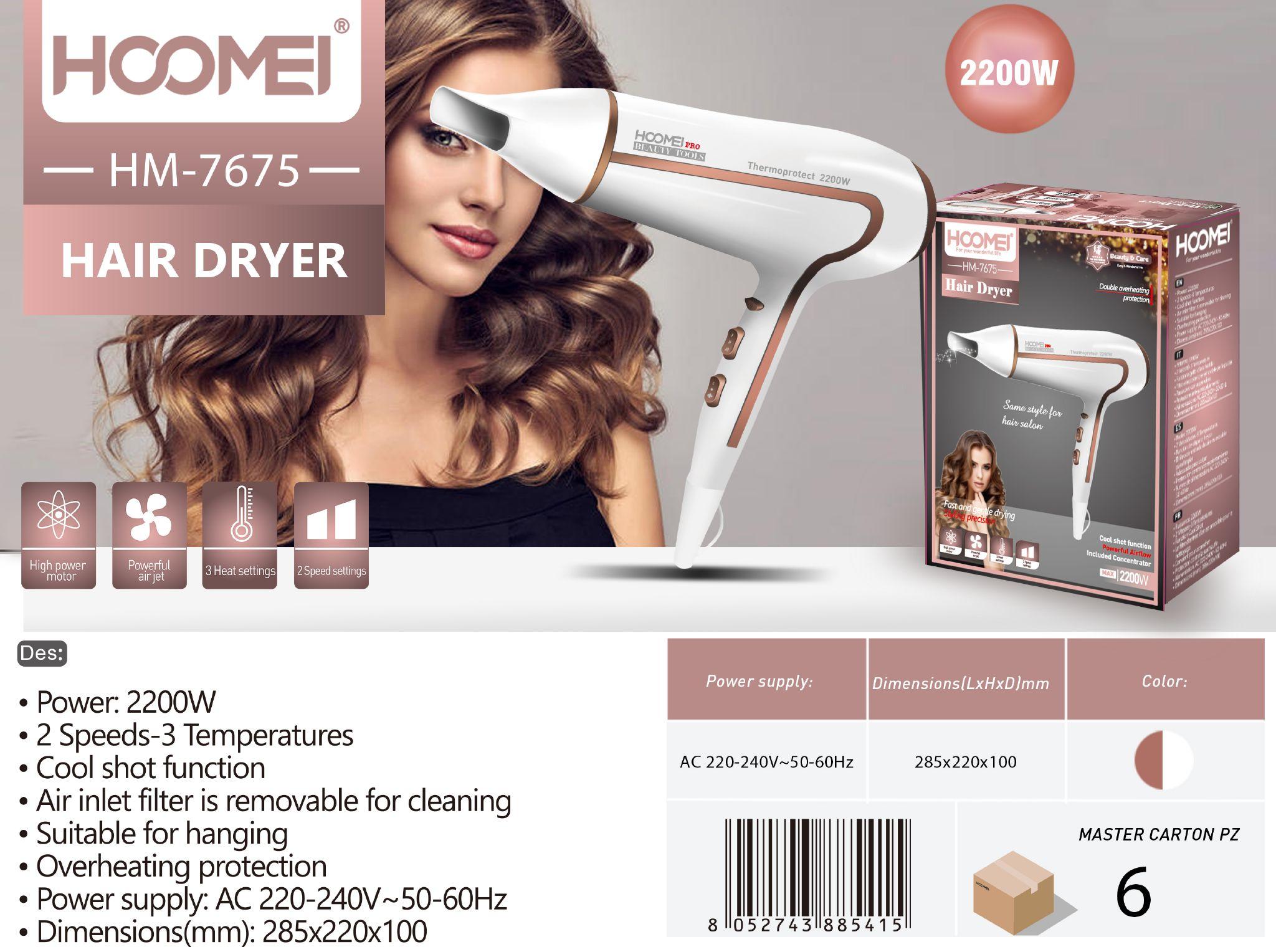 SECADOR DE PELO 2200W HM7675