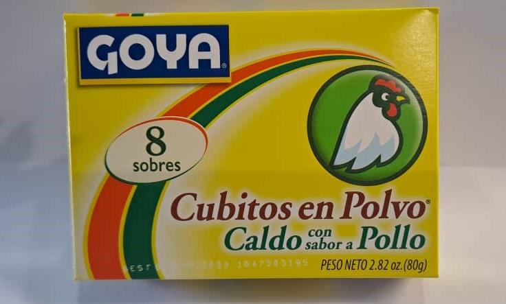 CUBITO DE CALDO DE POLLO  8 SOBRES 2.82OZ. M/GOYA