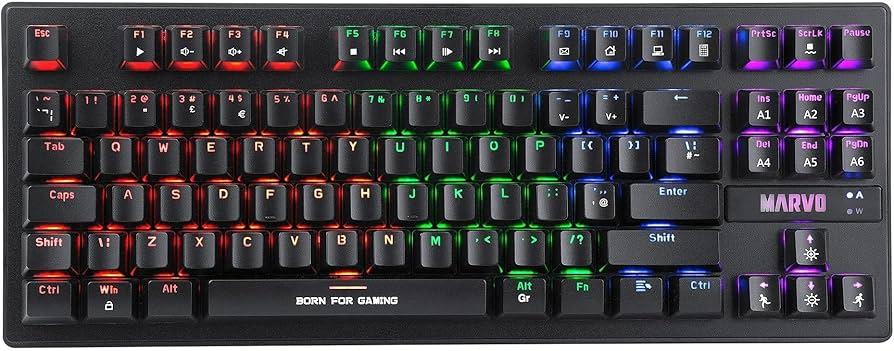 TECLADO MECÁNICO PARA JUEGO MARVO KG901 N