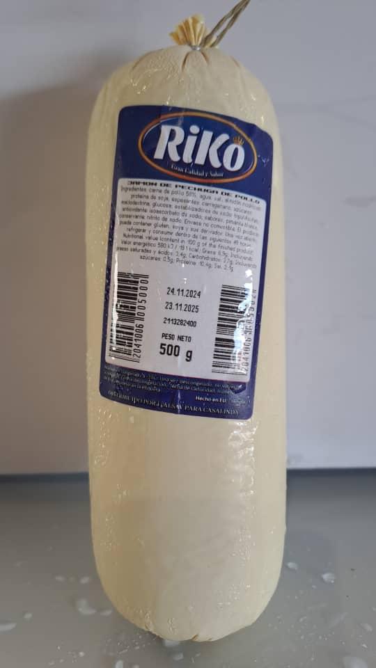 JAMÓN DE PECHUGA DE POLLO 500GR   M/RIKO