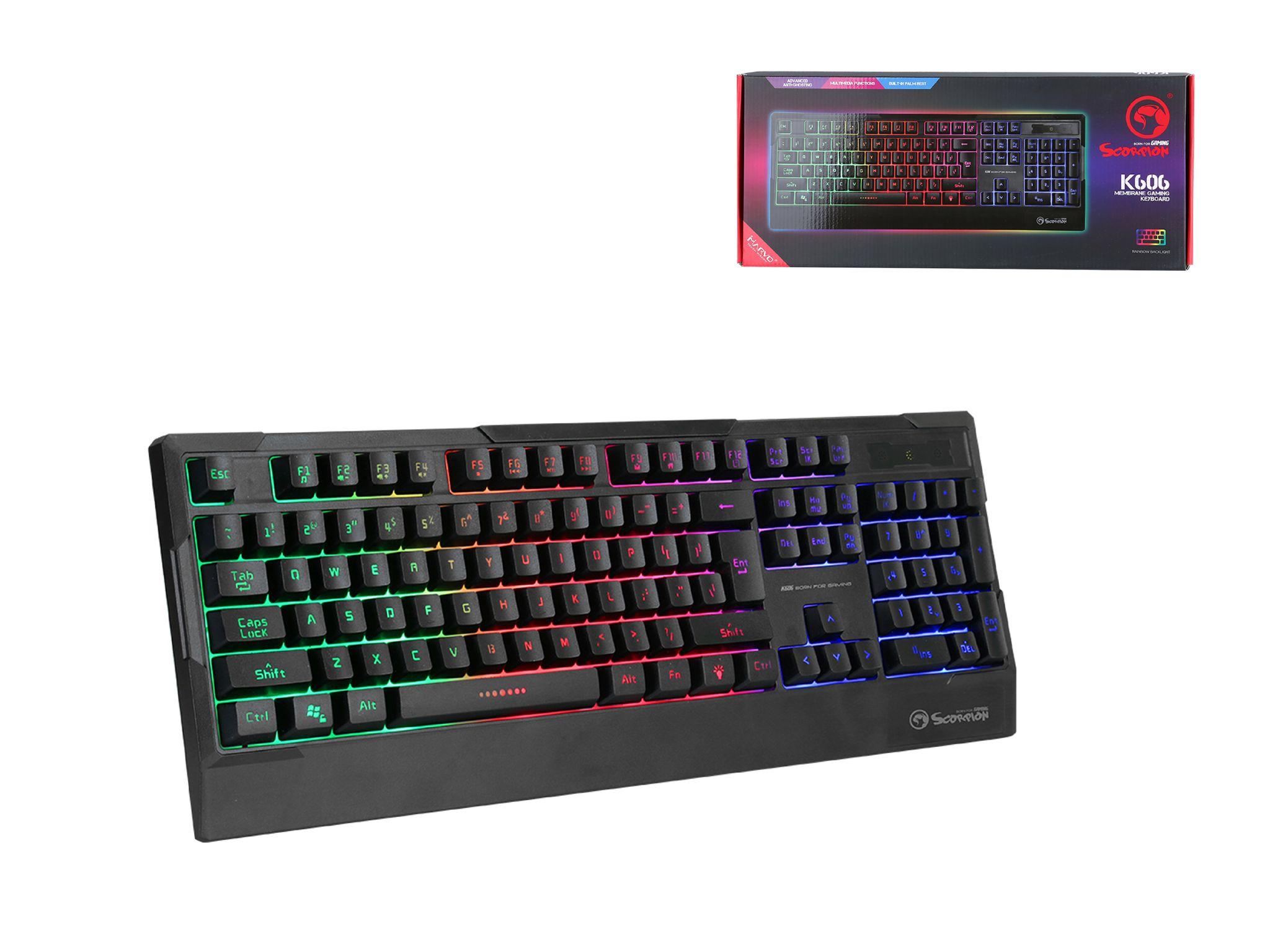 TECLADO PARA JUEGO MARVO K606 NET
