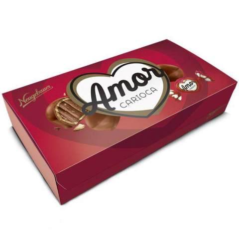 Caja de 10 bombones Amor carioca de chocolate.