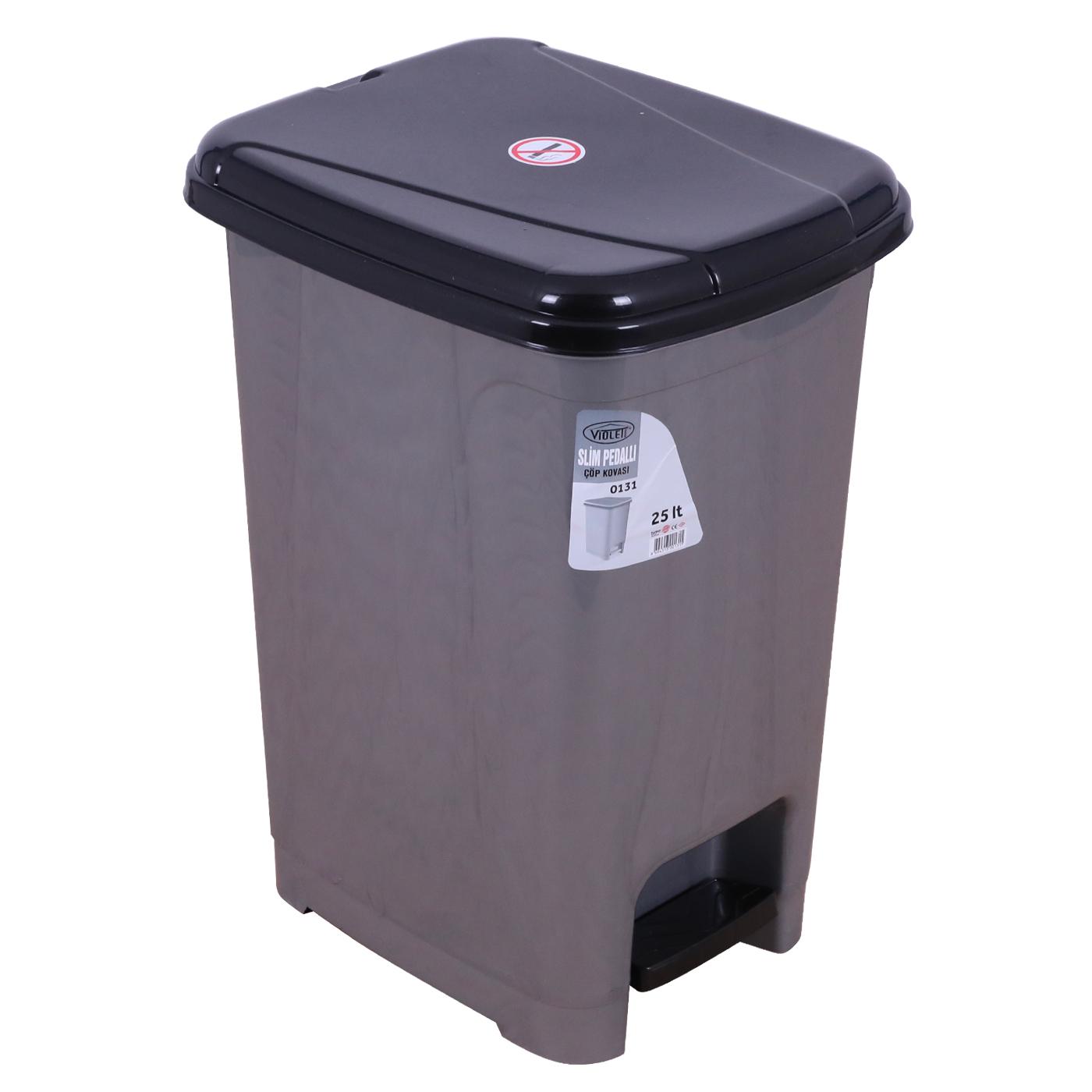 CUBO DE BASURA PLASTICO CON PEDAL 25 LT