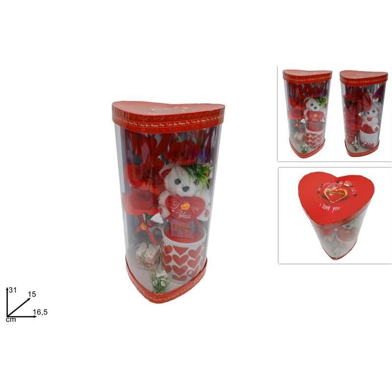 Tazon ceramica con oso y flor