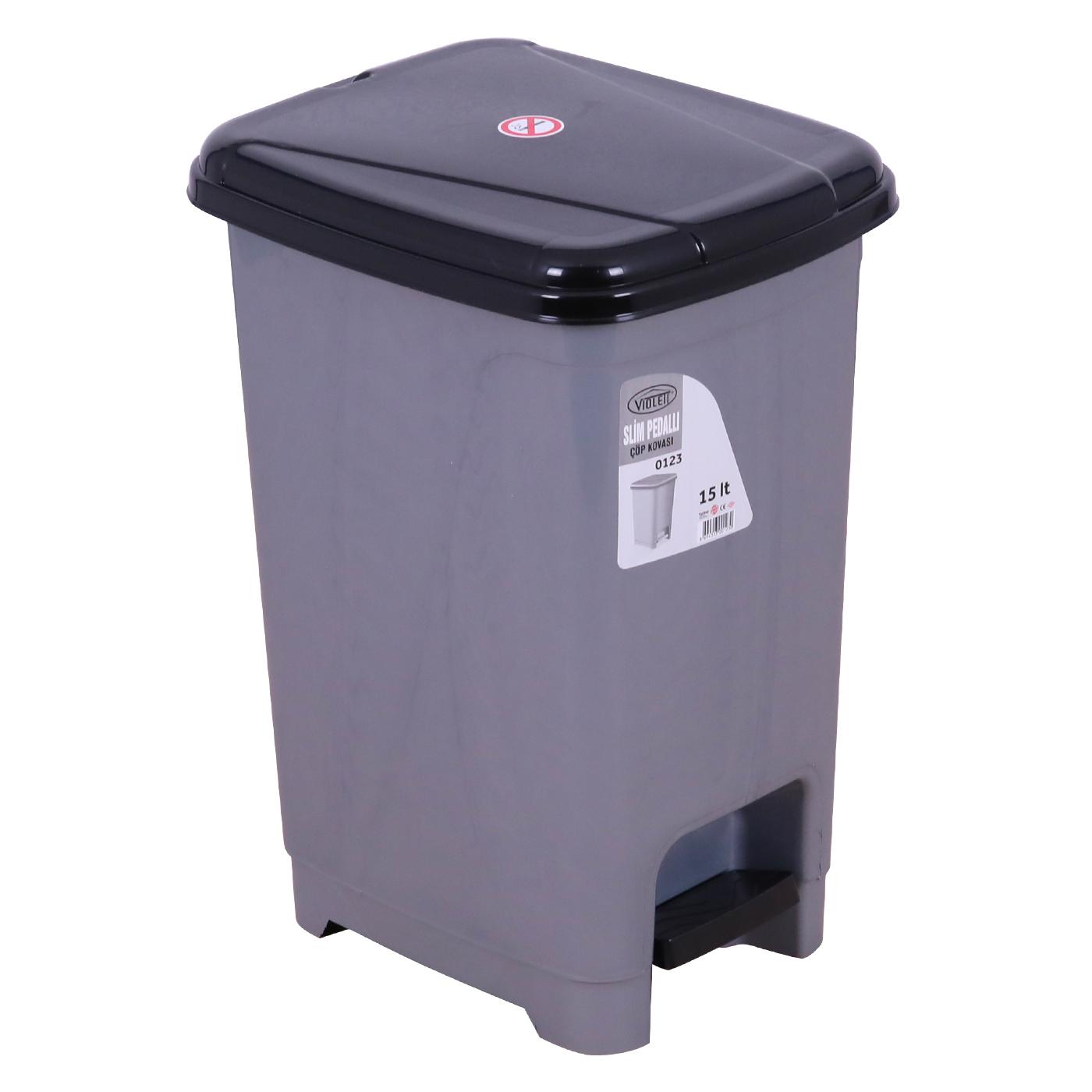 CUBO DE BASURA PLASTICO CON PEDAL 15 LT