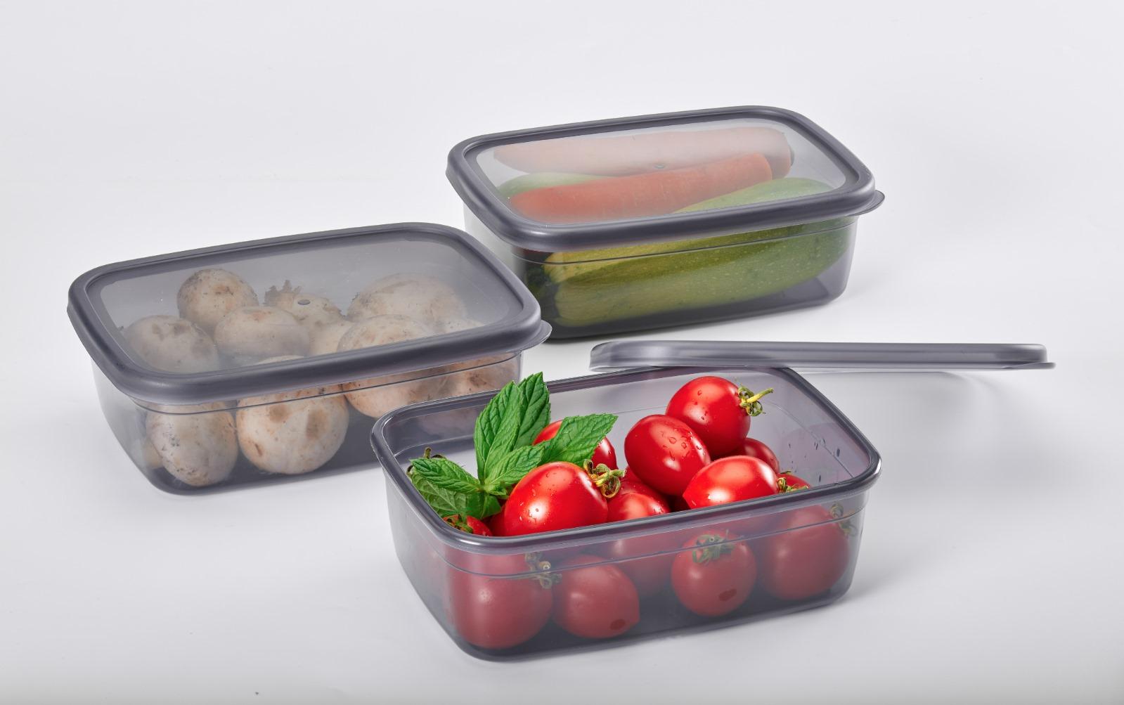 Set 3 contenedores plasticos