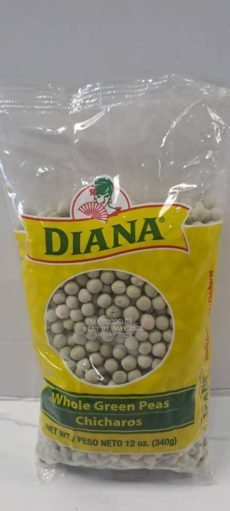 CHICHAROS VERDES ENTEROS 12 OZ. M/DIANA