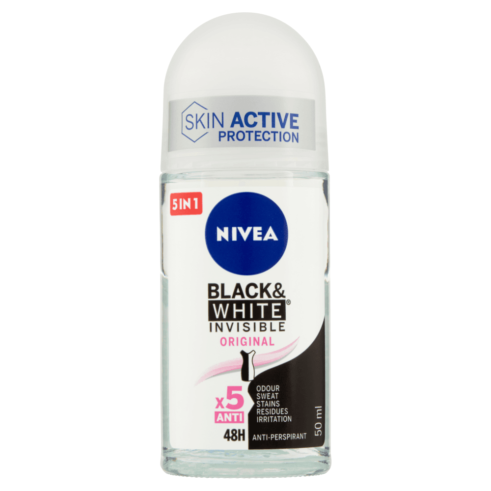 Desodorante deo roll negro y blanco 50 ml nivea